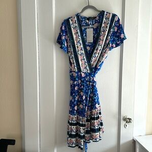 Floral wrap dress